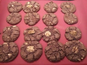 Galletas doble chocolate y nueces