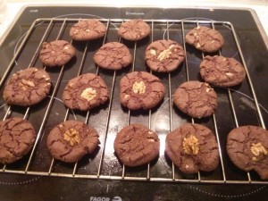 Galletas doble chocolate y nueces