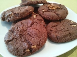 Galletas doble chocolate y nueces