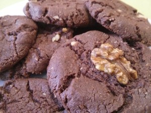 Galletas doble chocolate y nueces