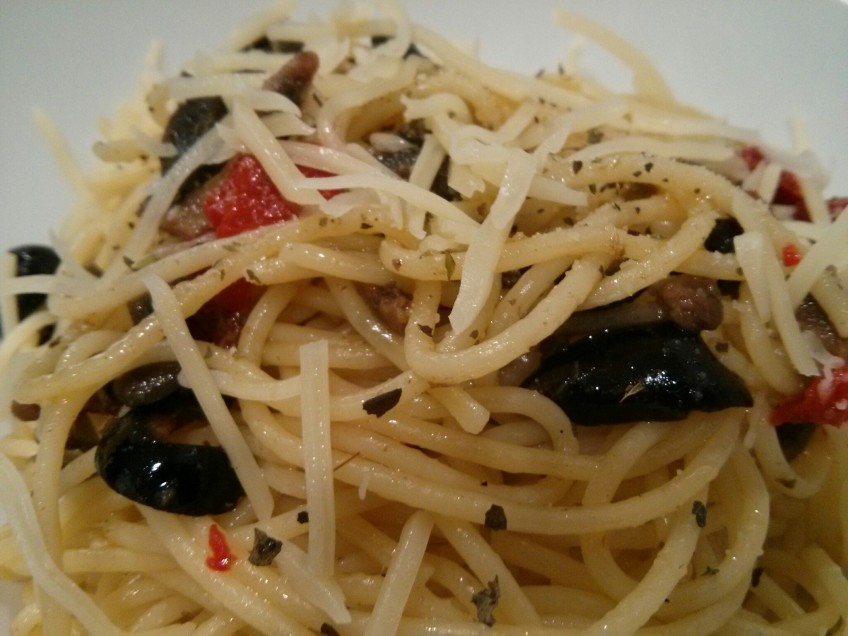 Pasta con anchoas