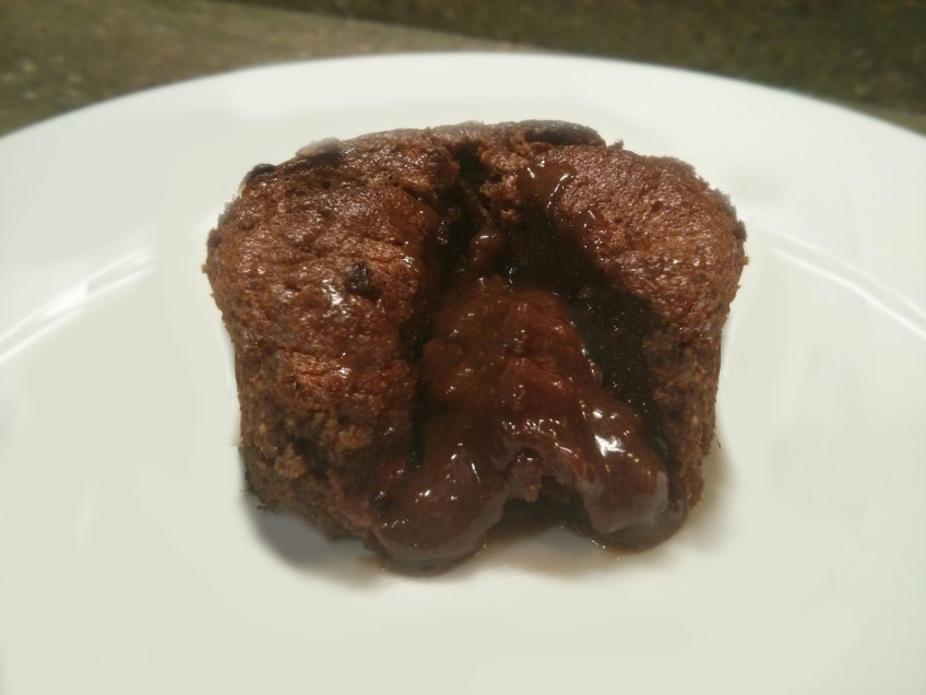 Lava cake de chocolate y nutella